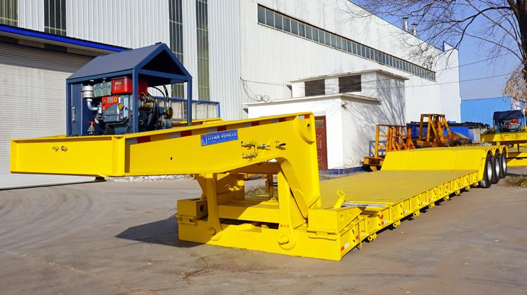3 Axle Gooseneck Lowboy for Sale with 60 Ton Capacity