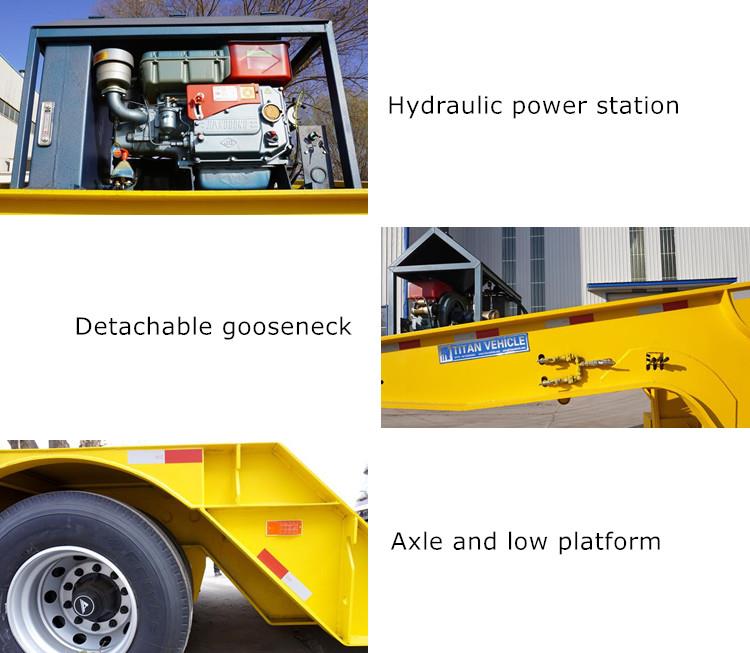3 Axle Gooseneck Lowboy for Sale with 60 Ton Capacity
