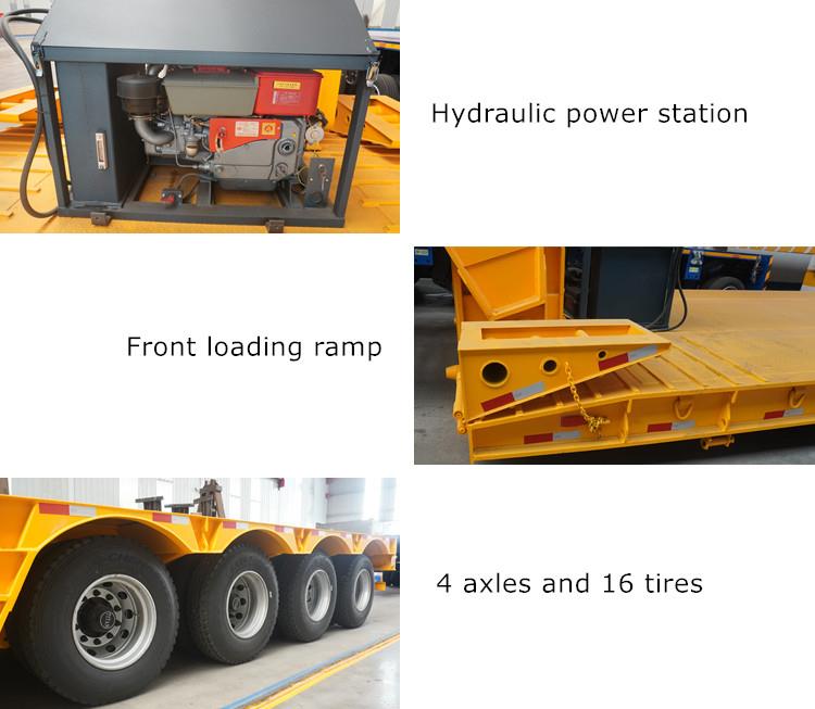 100 Ton Hydraulic Detach Lowboy Trailer for Sale