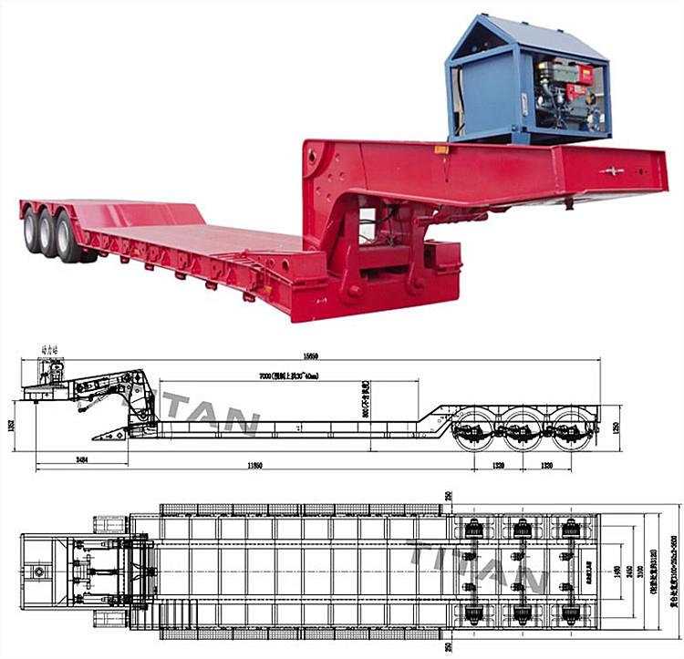 Tri Axle 80 Ton Gooseneck Lowboy Trailer for Sale Near Me