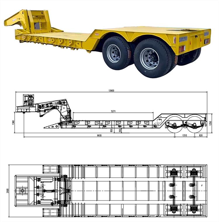 2 Axle Removable Gooseneck Trailer for Sale in Panama