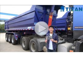 U shape dump semi trailer