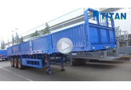 Tri axle drop side trailer