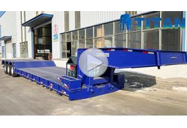 3 Axle 80 Ton Semi Lowboy Gooseneck Trailer 