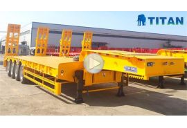 4 axle 100 ton low bed trailer
