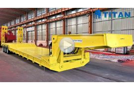 Removable gooseneck lowboy trailer with ladders