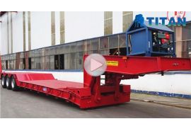 3 axle 60 ton lowboy gooseneck trailer