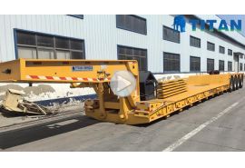 Goose neck detachable 4 axle lowboy trailer